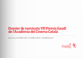 VII Gaudí Awards' nominations press kit